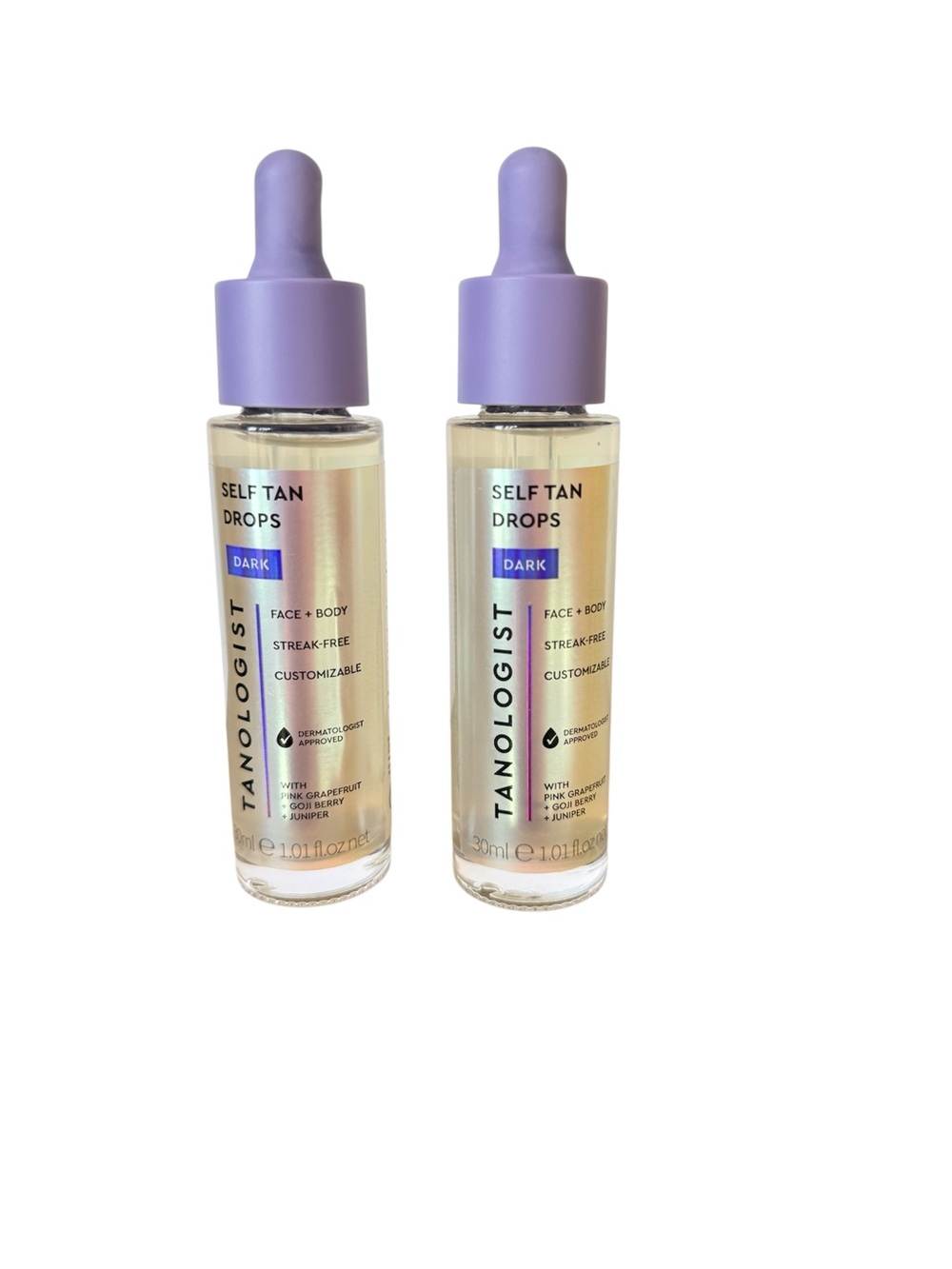 Tanologist Streak Free Face & Body Self Tan Drops Dark 1.01 oz